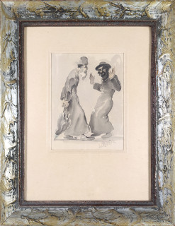 Petříček Adolf – Chasidské příběhy, malba tuší, ca 1920