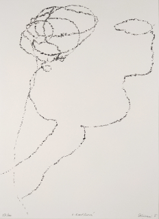 Karlíková Olga – Skřivani, původní litografie, číslováno 27/100, 1990